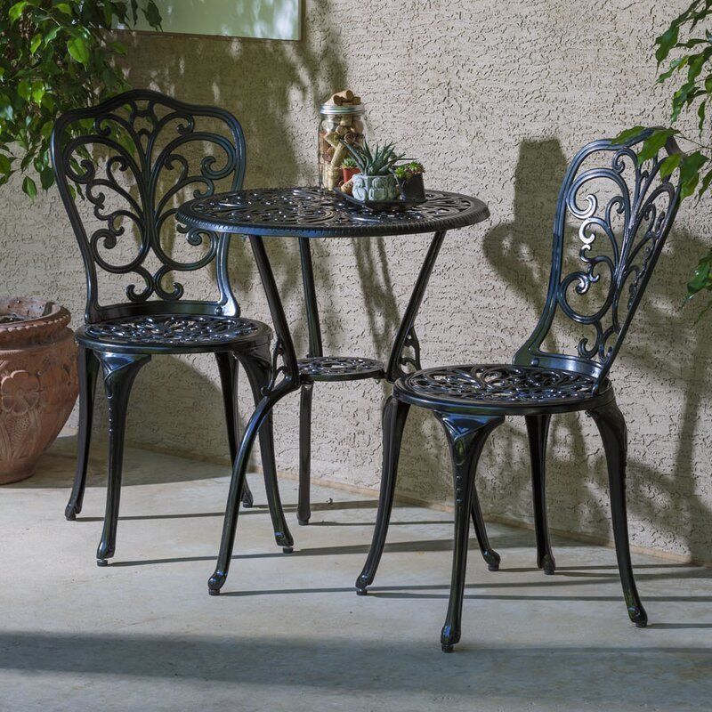 Erik Round Long Bistro Table Set 3D model_2