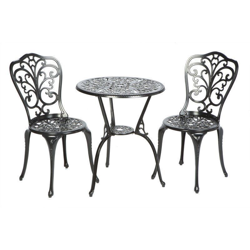 Erik Round Long Bistro Table Set 3D model_3