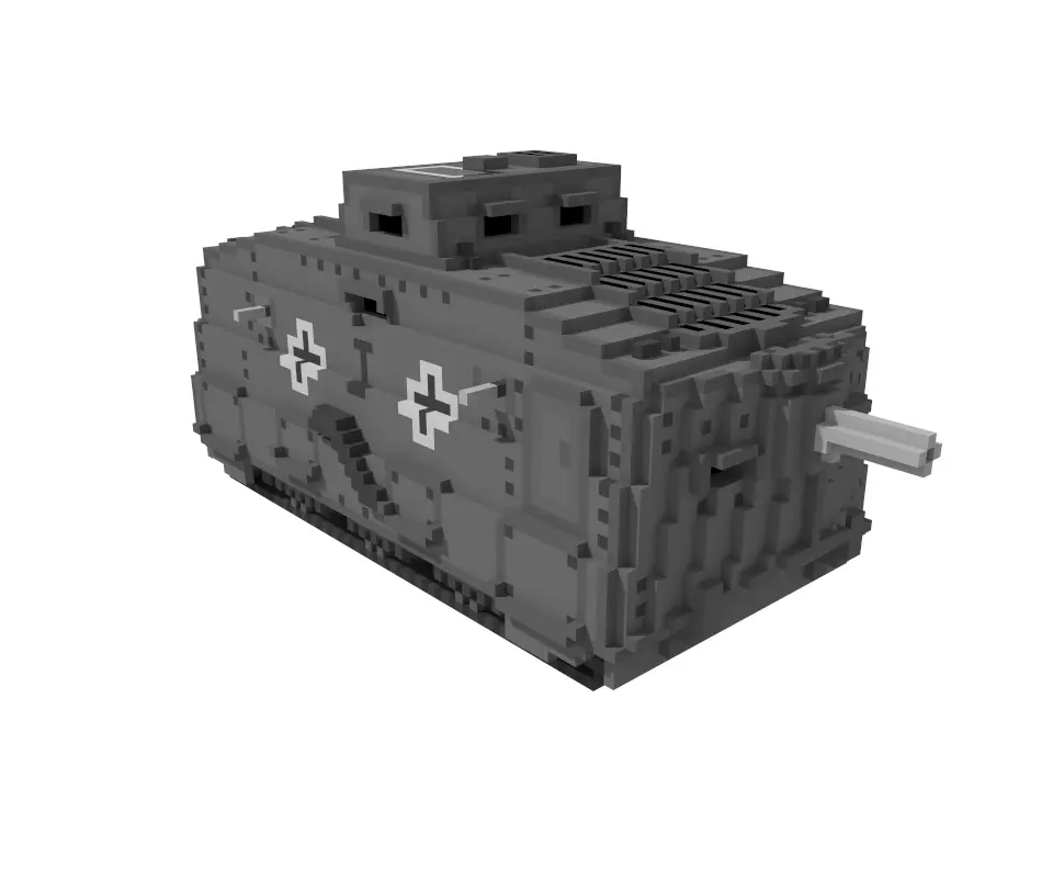 WW1 vehicle pack Low-poly 3D model