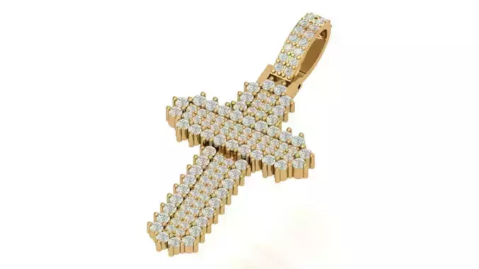 cross hiphop pendant 3D print model
