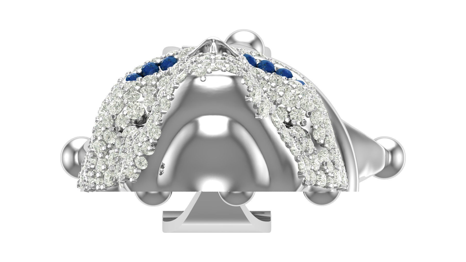  skull hiphop pendant 3D print model_11