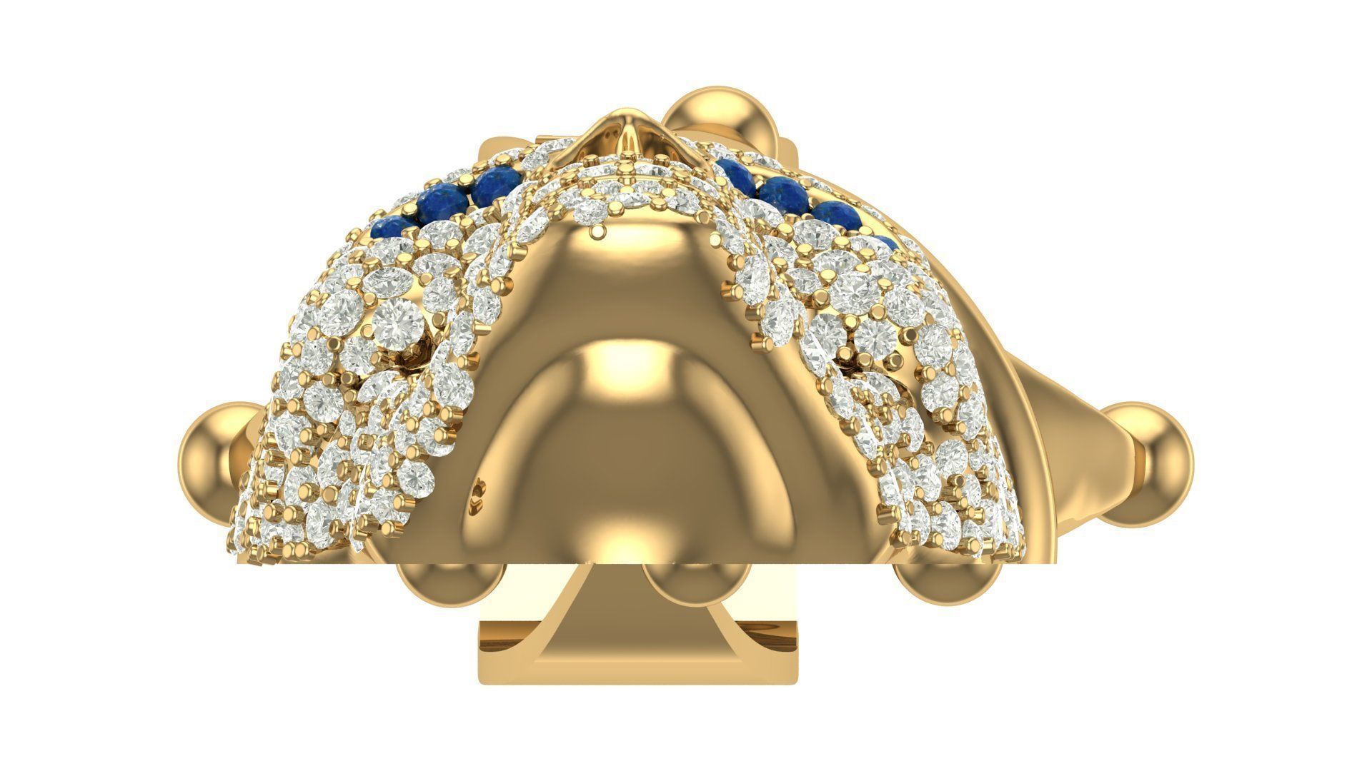  skull hiphop pendant 3D print model_9