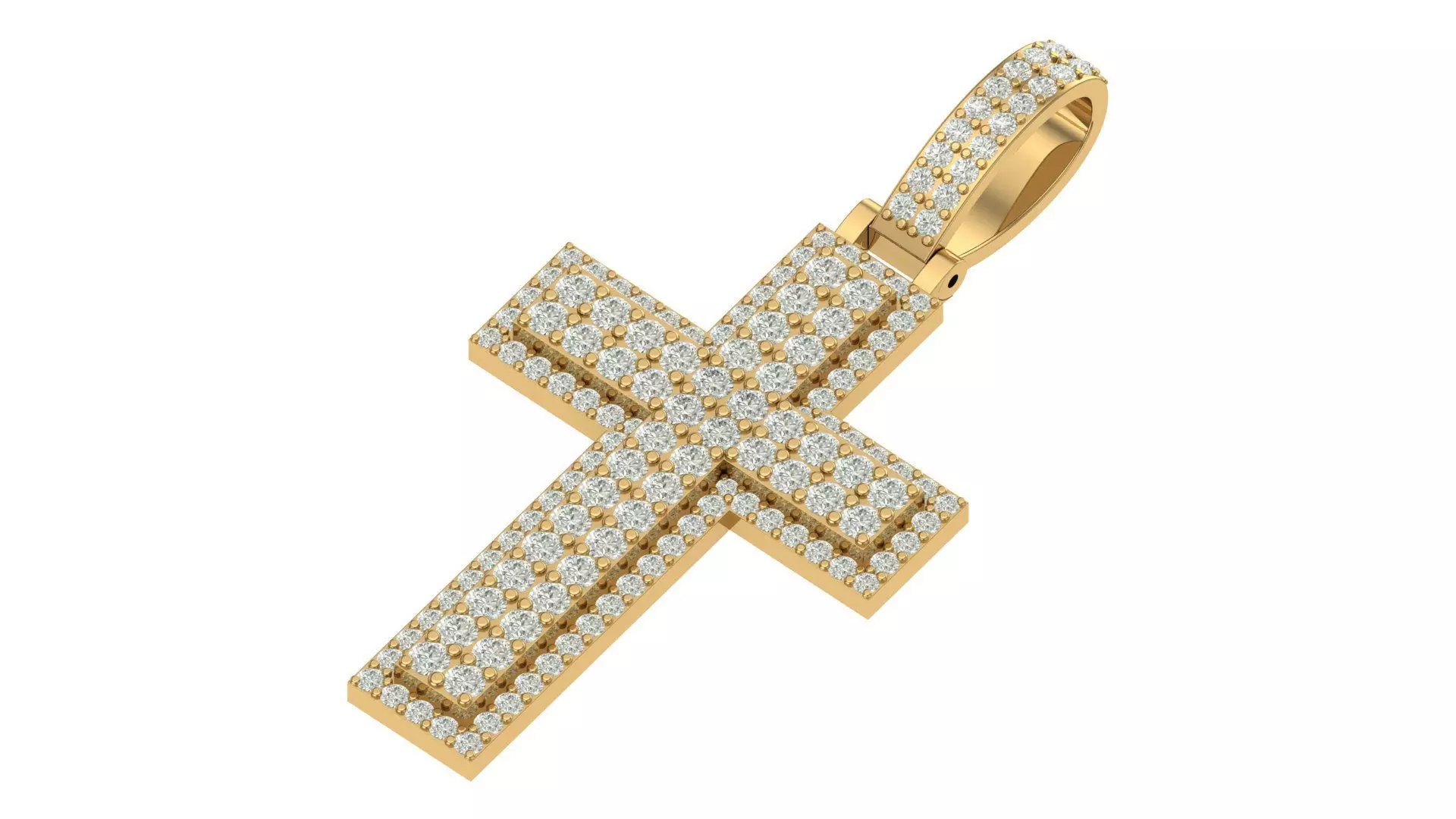 cross hiphop pendant 3D print model_0