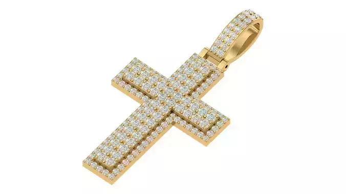 cross hiphop pendant 3D print model
