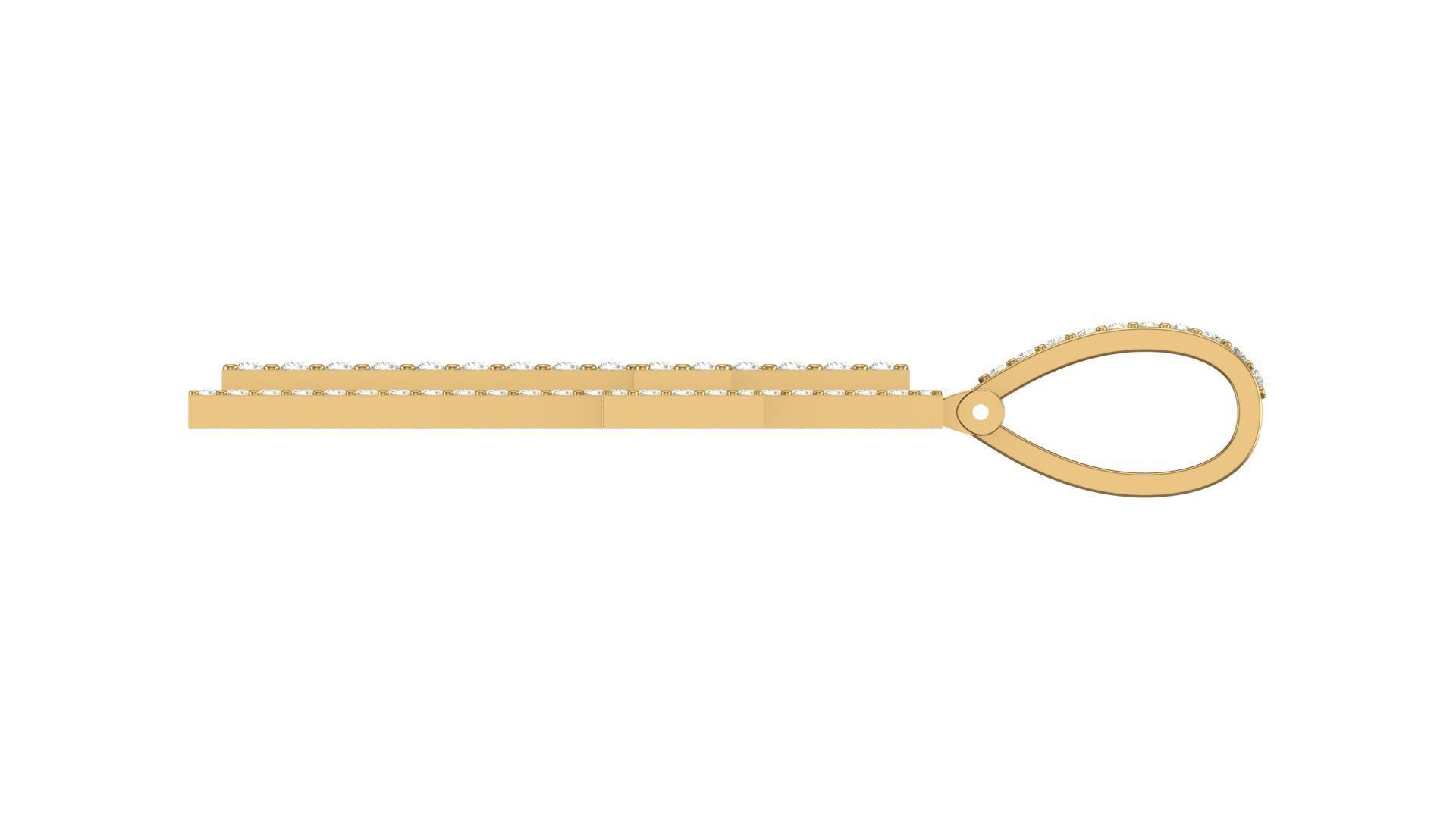 cross hiphop pendant 3D print model_6