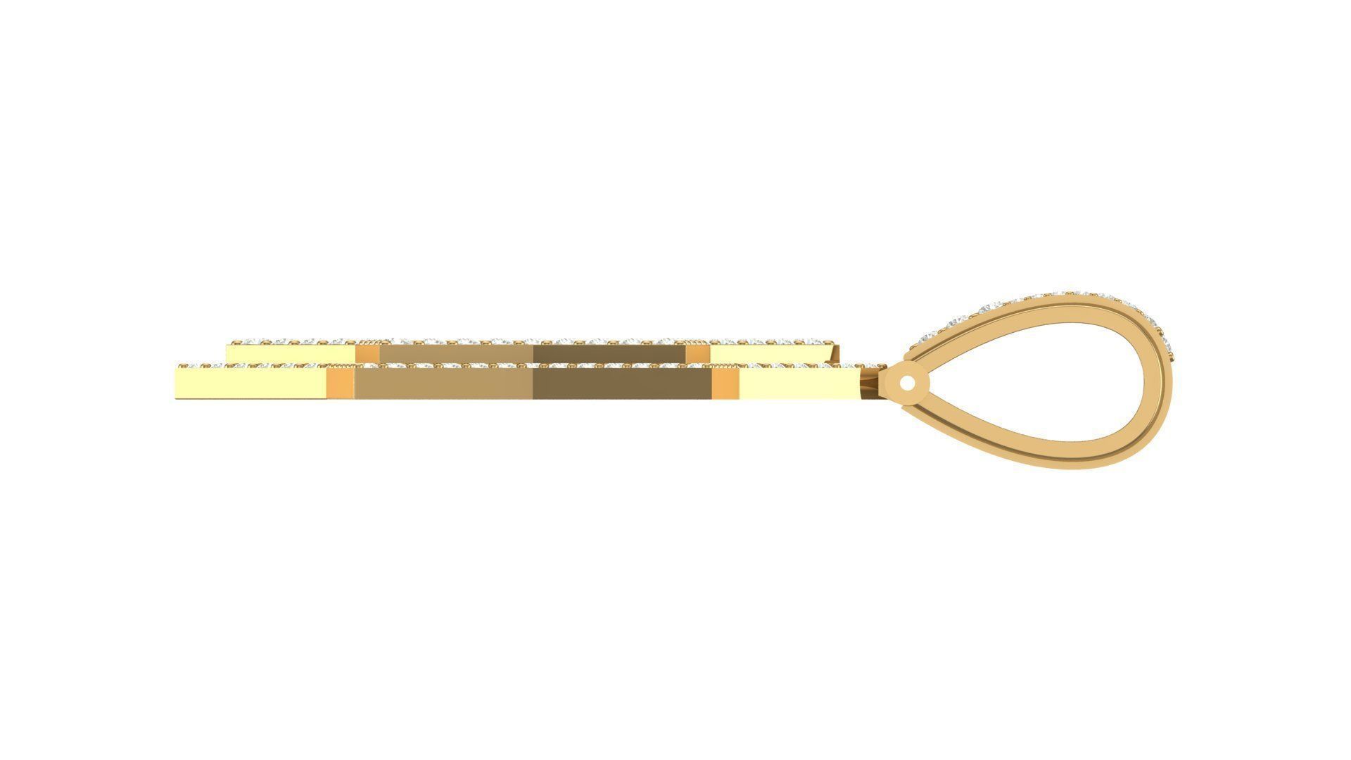  star hiphop pendant 3D print model_9