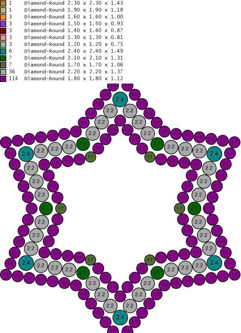  star hiphop pendant 3D print model_12