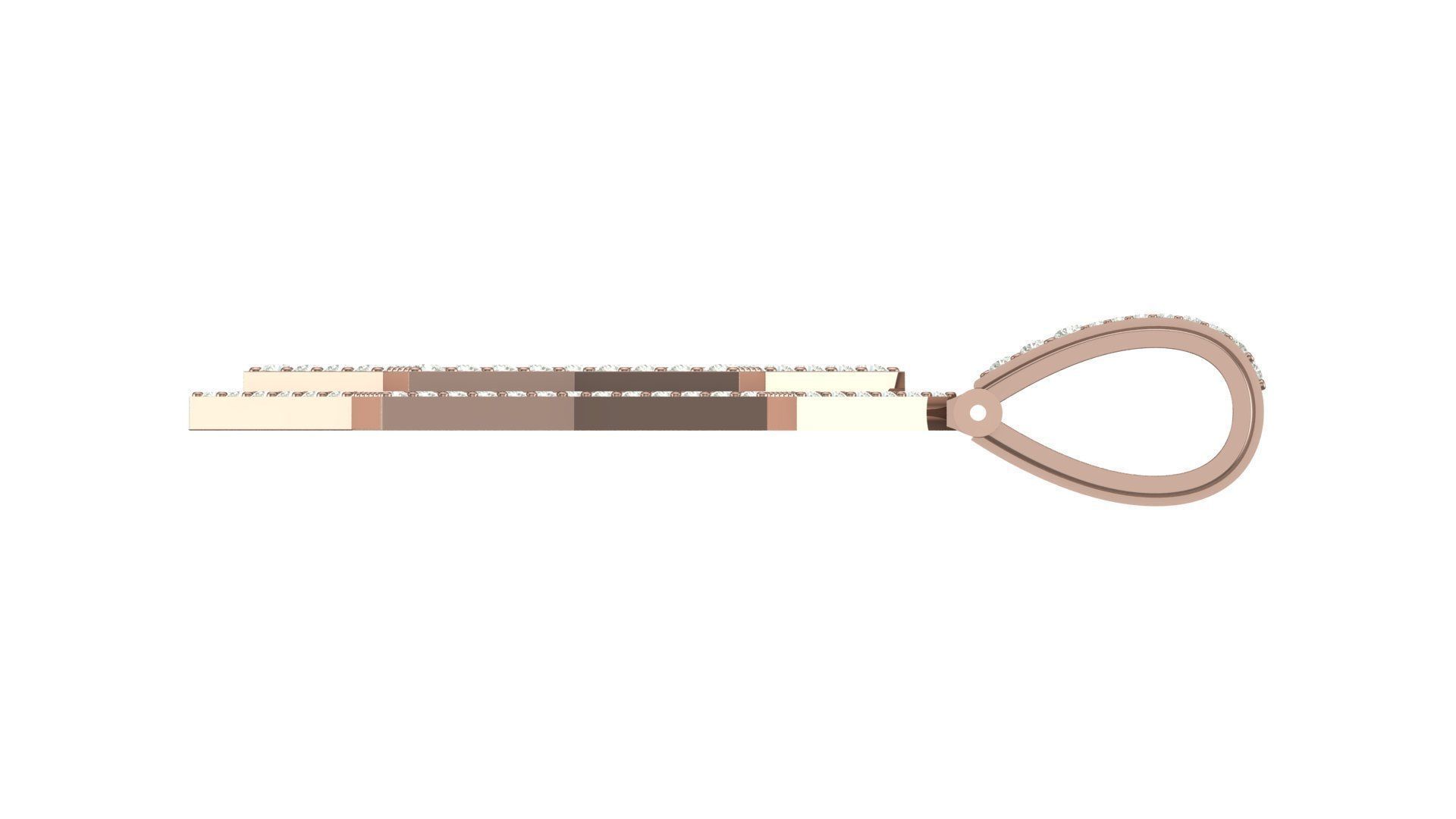  star hiphop pendant 3D print model_10