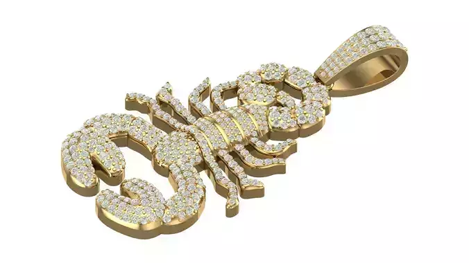  Scorpion hiphop pendant 3D print model