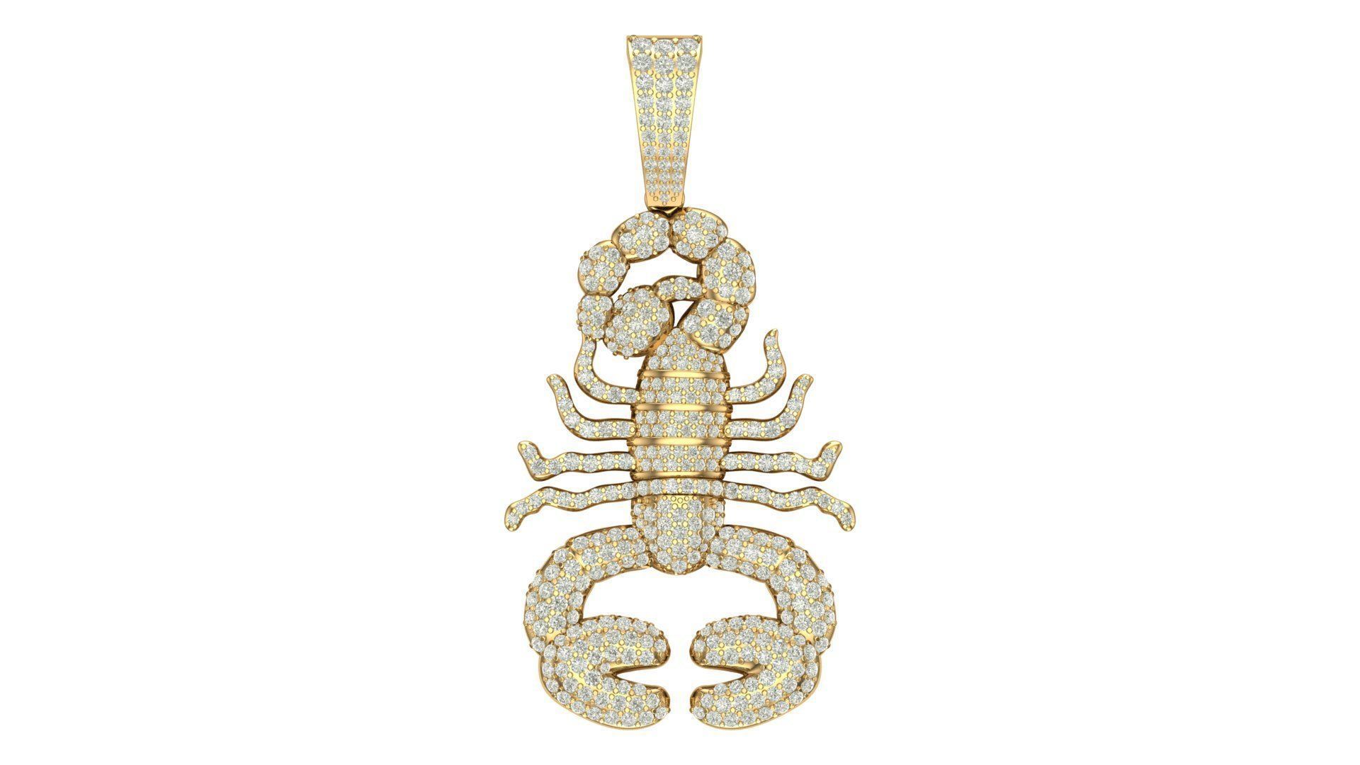  Scorpion hiphop pendant 3D print model_3