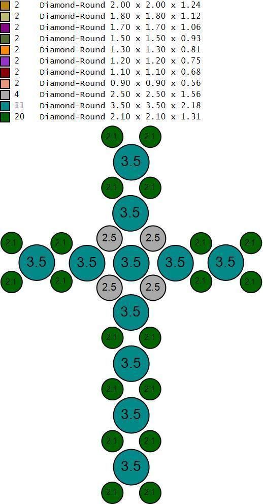 cross hiphop pendant 3D print model_11