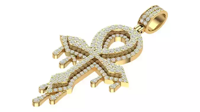 cross hiphop pendant  3D print model