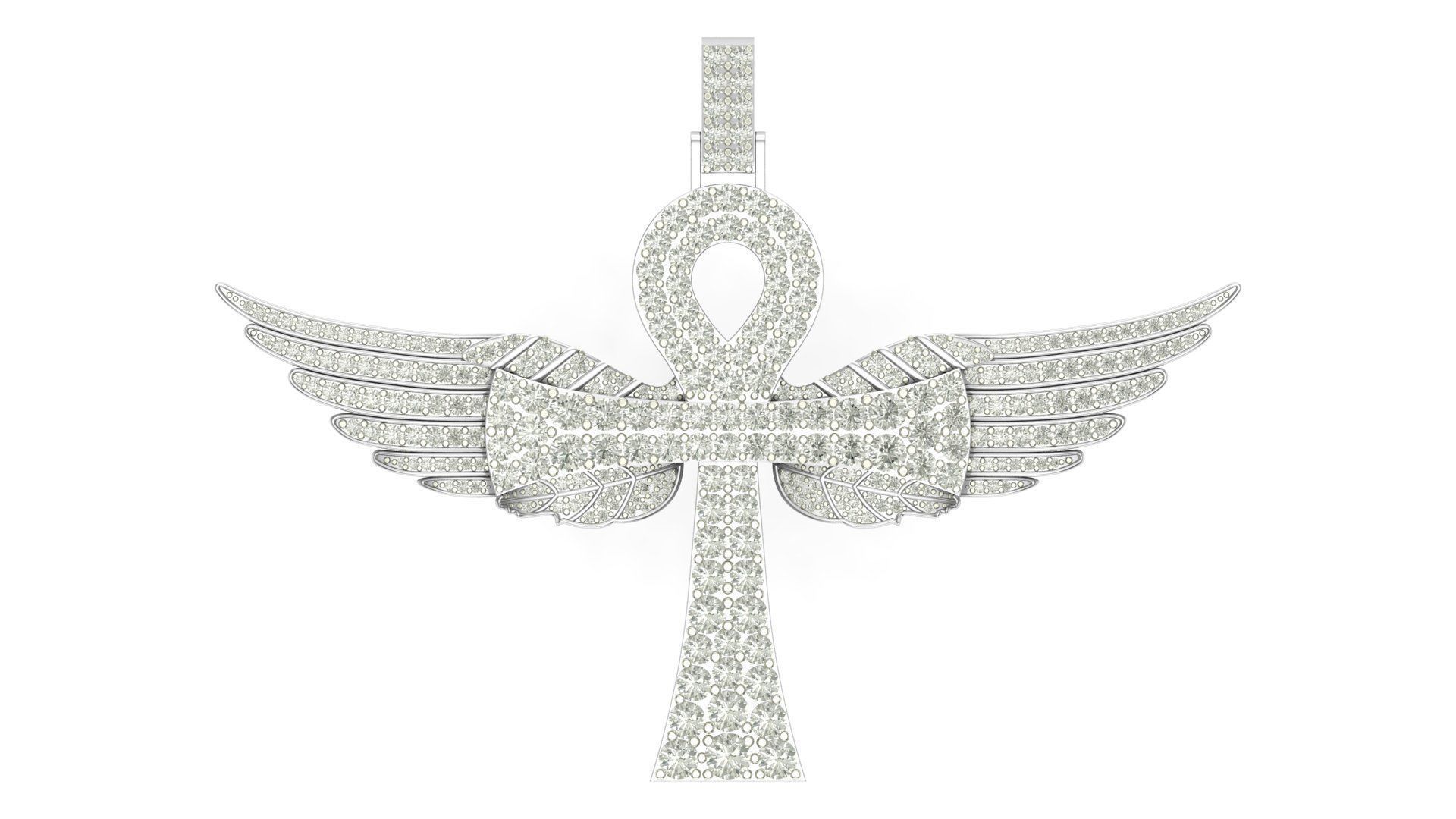 cross hiphop pendant 3D print model_5