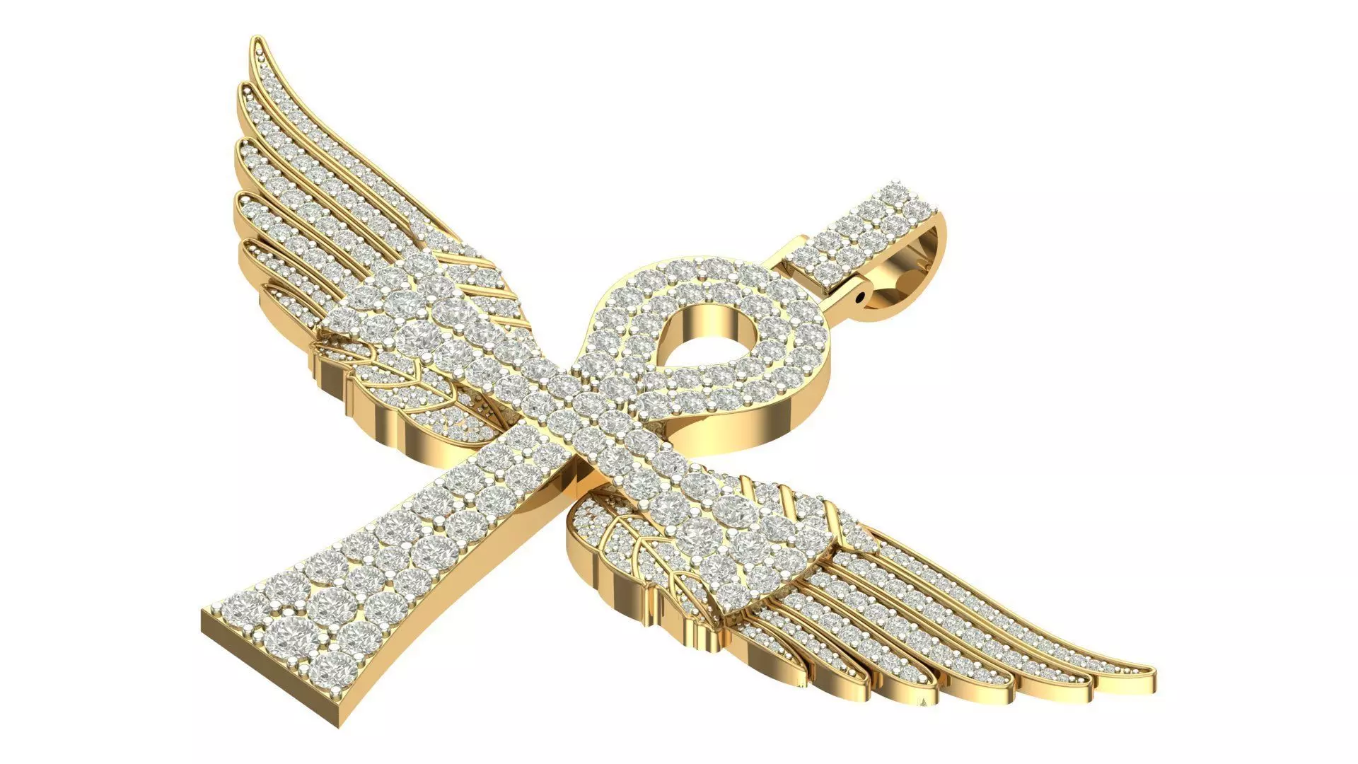 cross hiphop pendant 3D print model_0