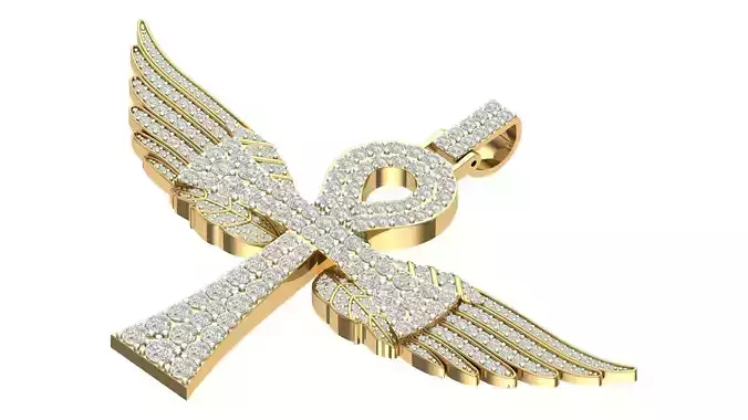 cross hiphop pendant 3D print model