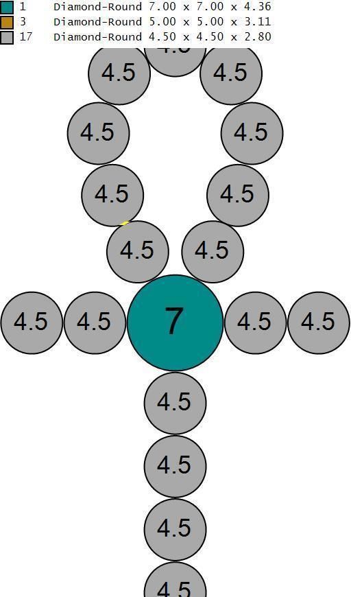 cross hiphop pendant 3D print model_12