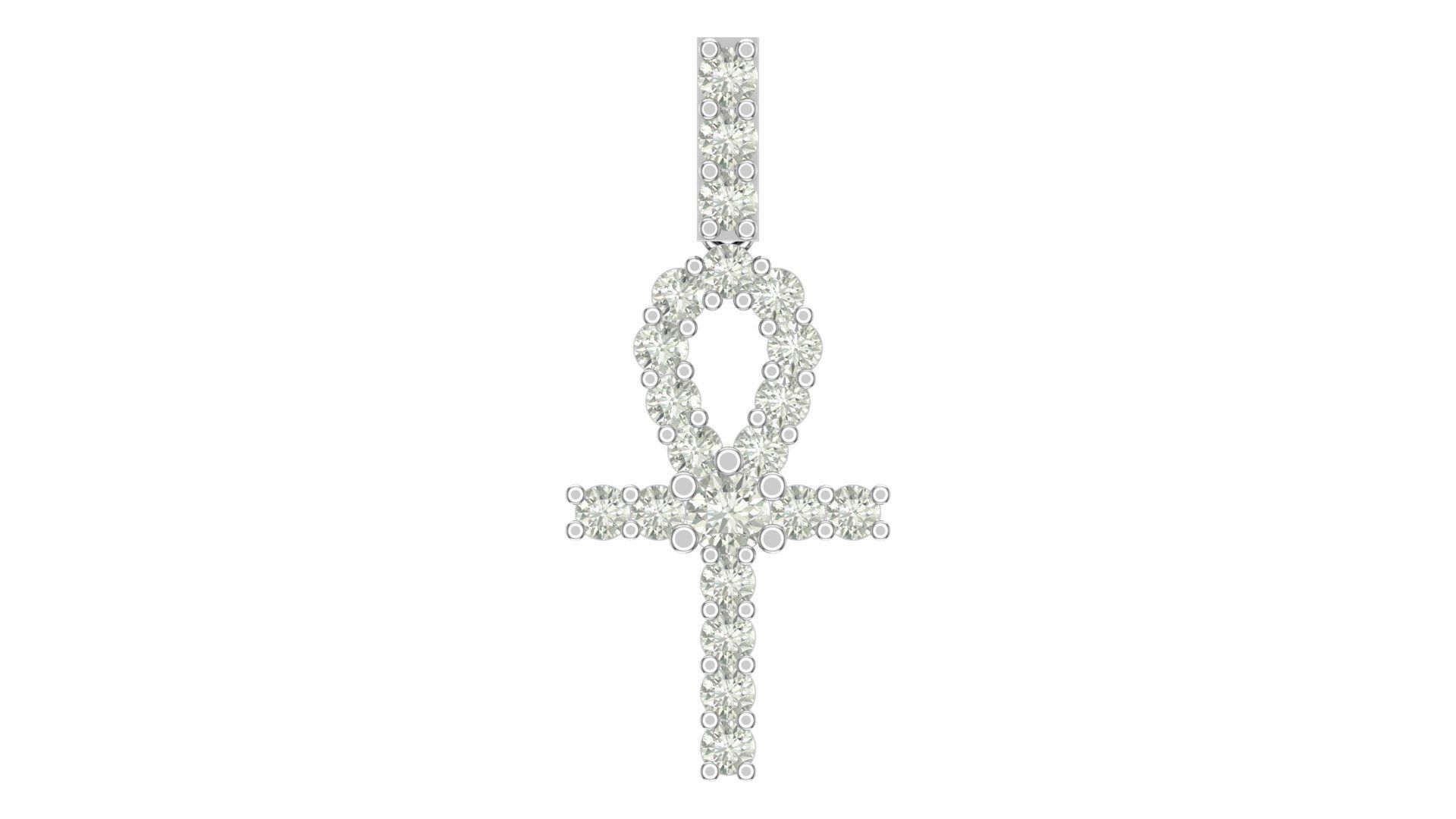 cross hiphop pendant 3D print model_5