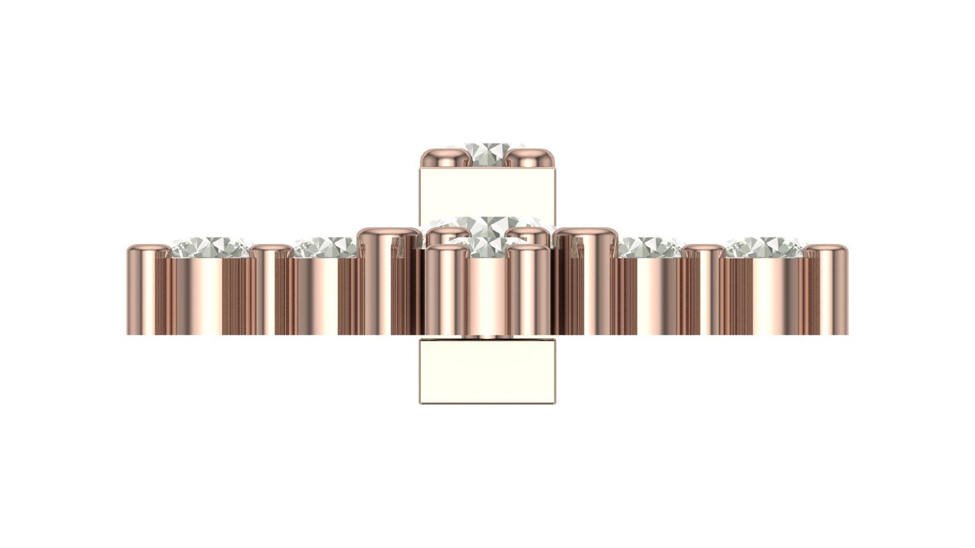 cross hiphop pendant 3D print model_11