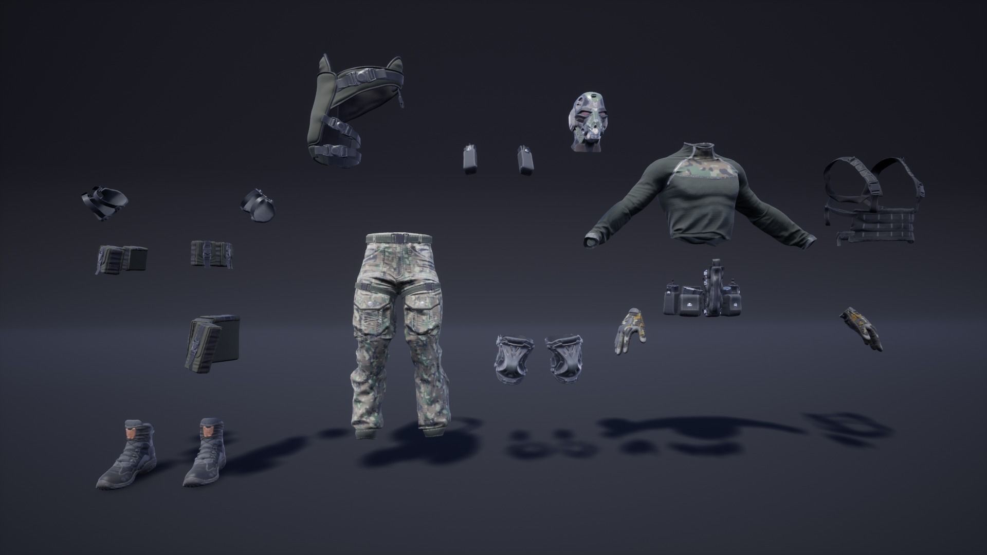 Soldier Future 02 Low-poly 3D model_8