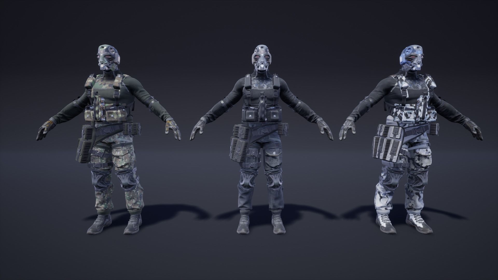 Soldier Future 02 Low-poly 3D model_7