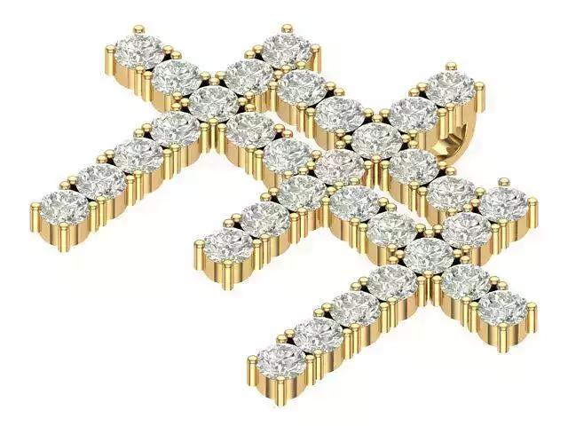 cross hiphop pendant  3D print model