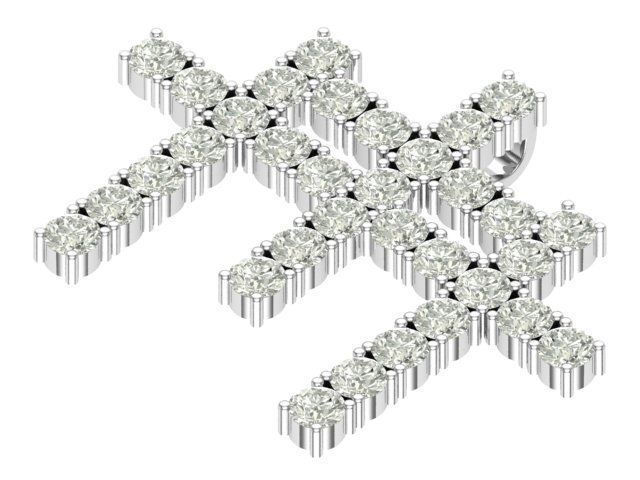 cross hiphop pendant  3D print model_2