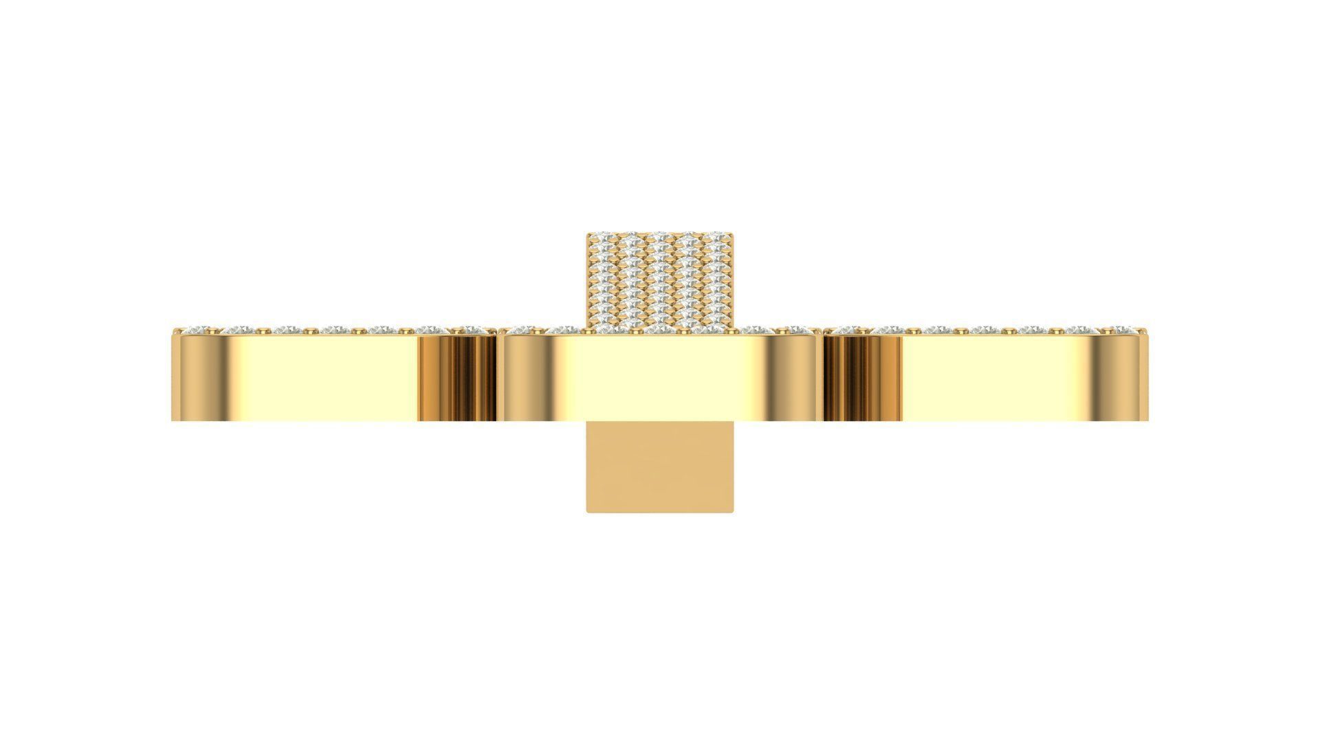 cross hiphop pendant 3D print model_9