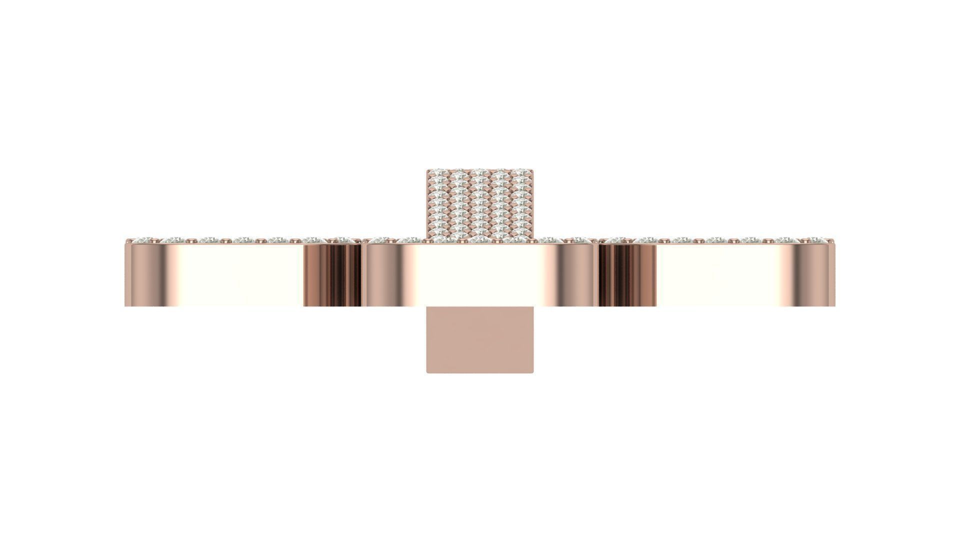 cross hiphop pendant 3D print model_10