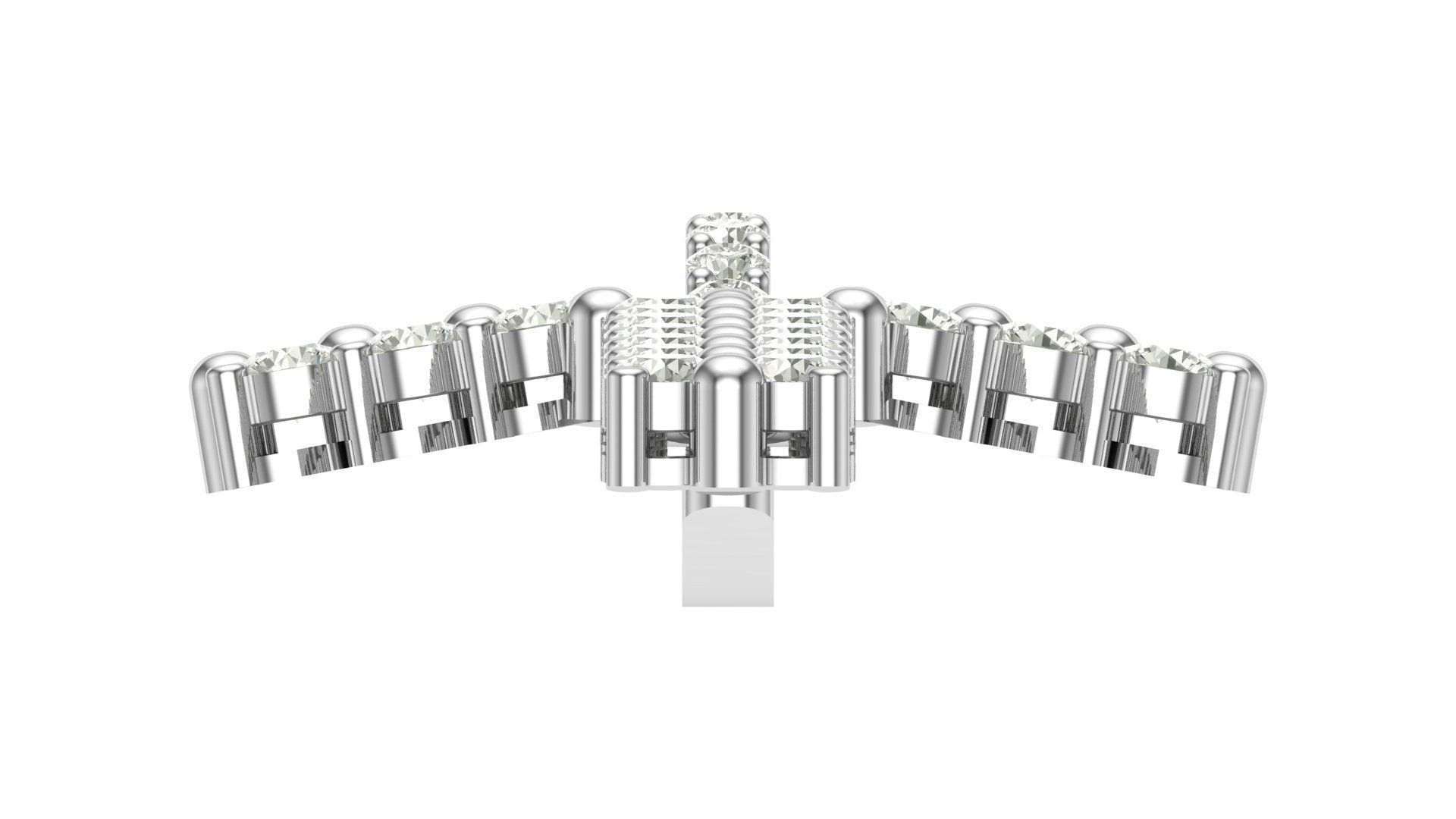 cross hiphop pendant  3D print model_8