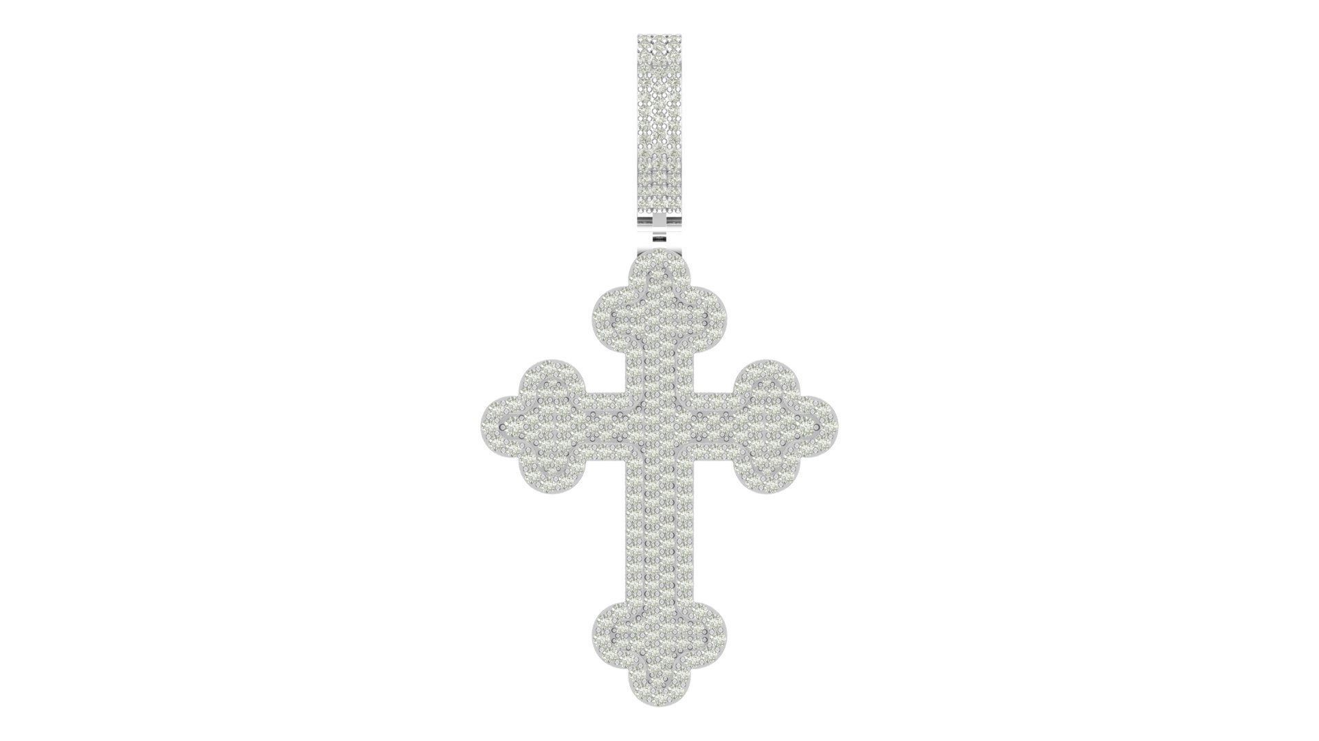 cross hiphop pendant 3D print model_5