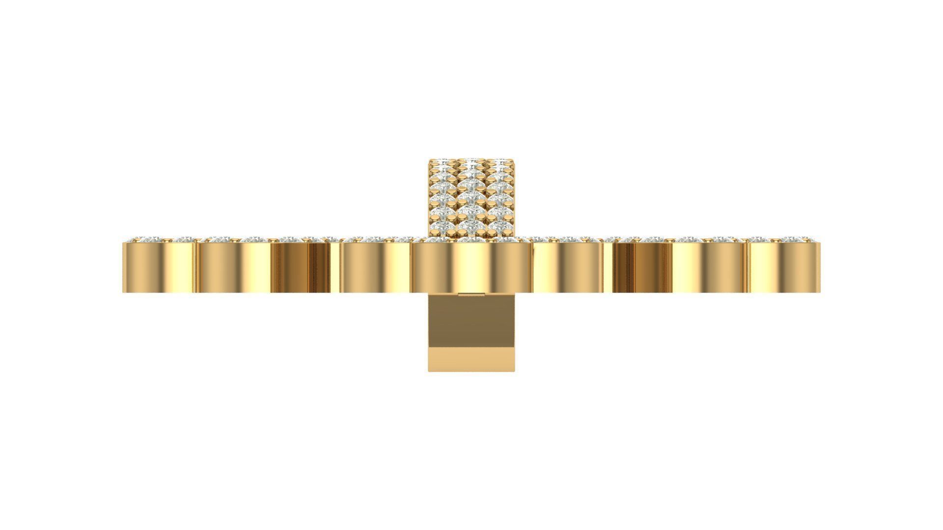 cross hiphop pendant 3D print model_6