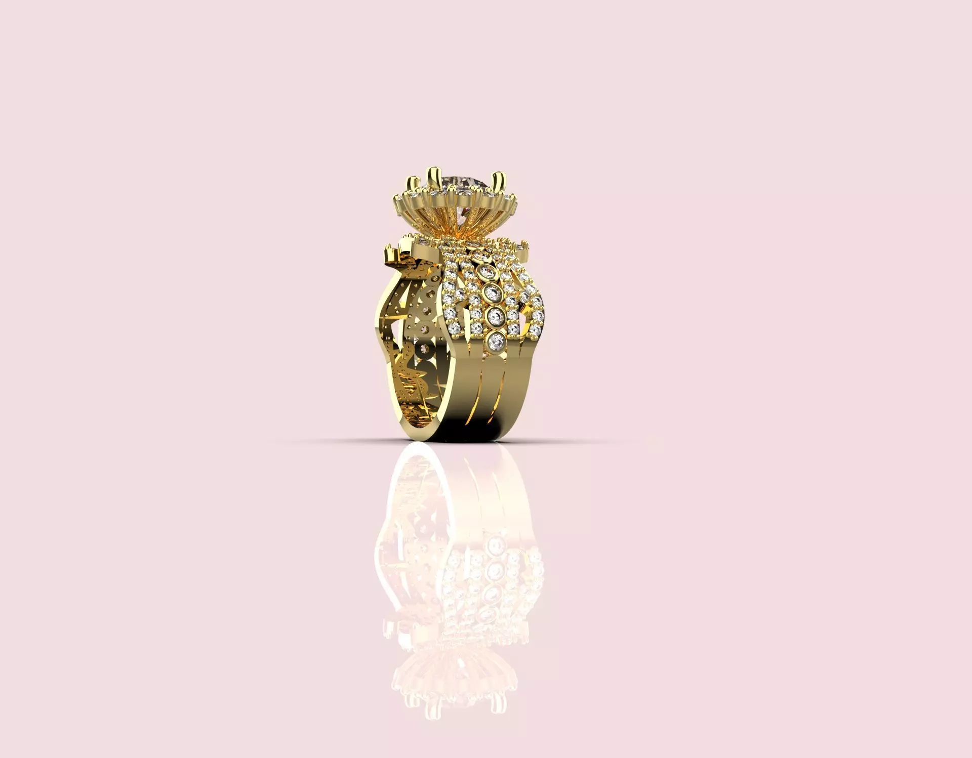 engagement ring for women 3D print model