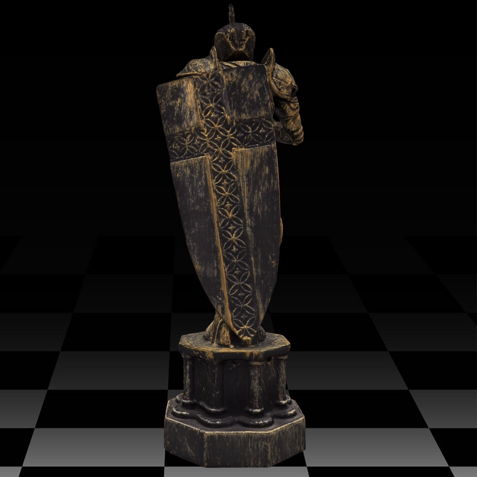 Harry Potter Wizard Chess king Low-poly 3D model_8