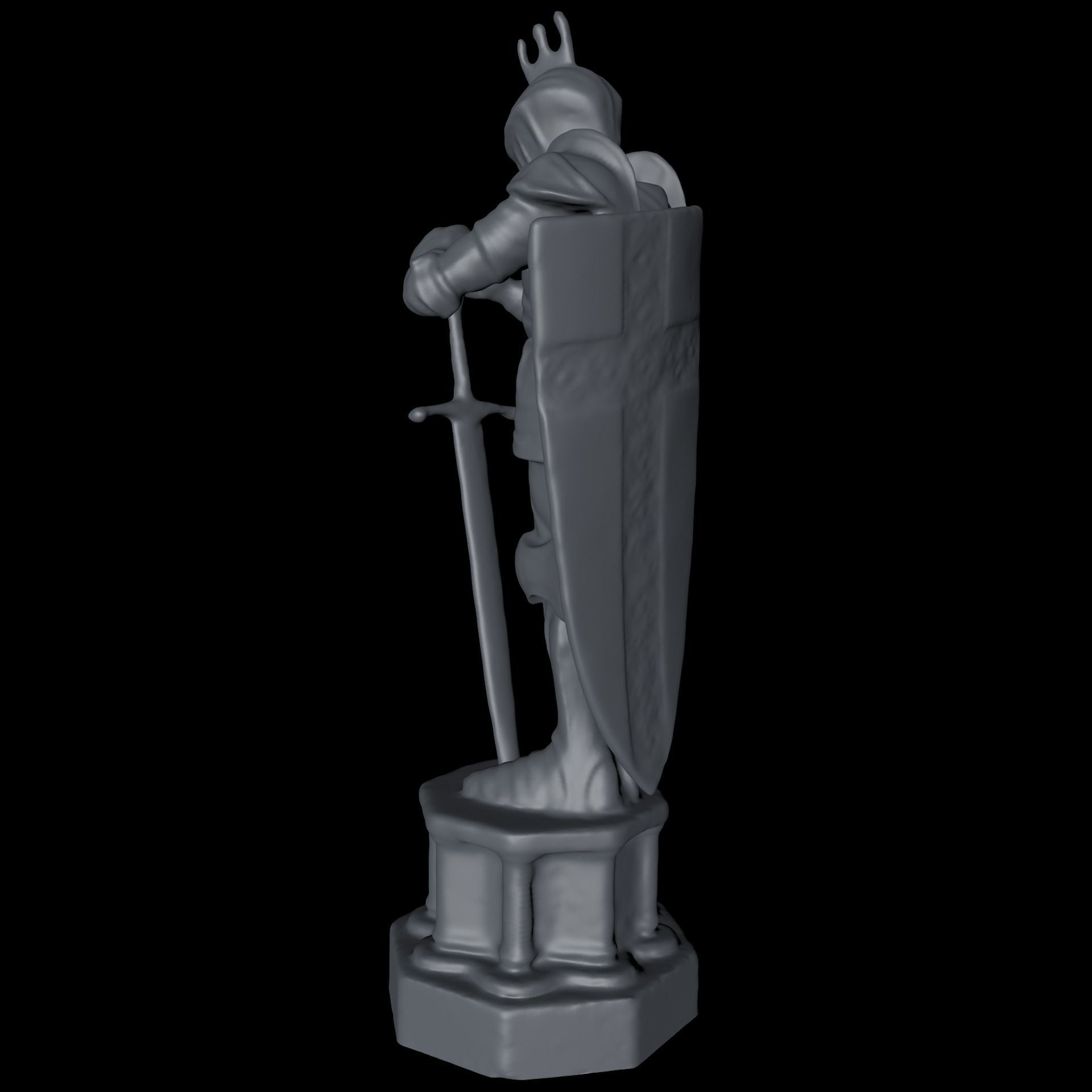 Harry Potter Wizard Chess king Low-poly 3D model_4