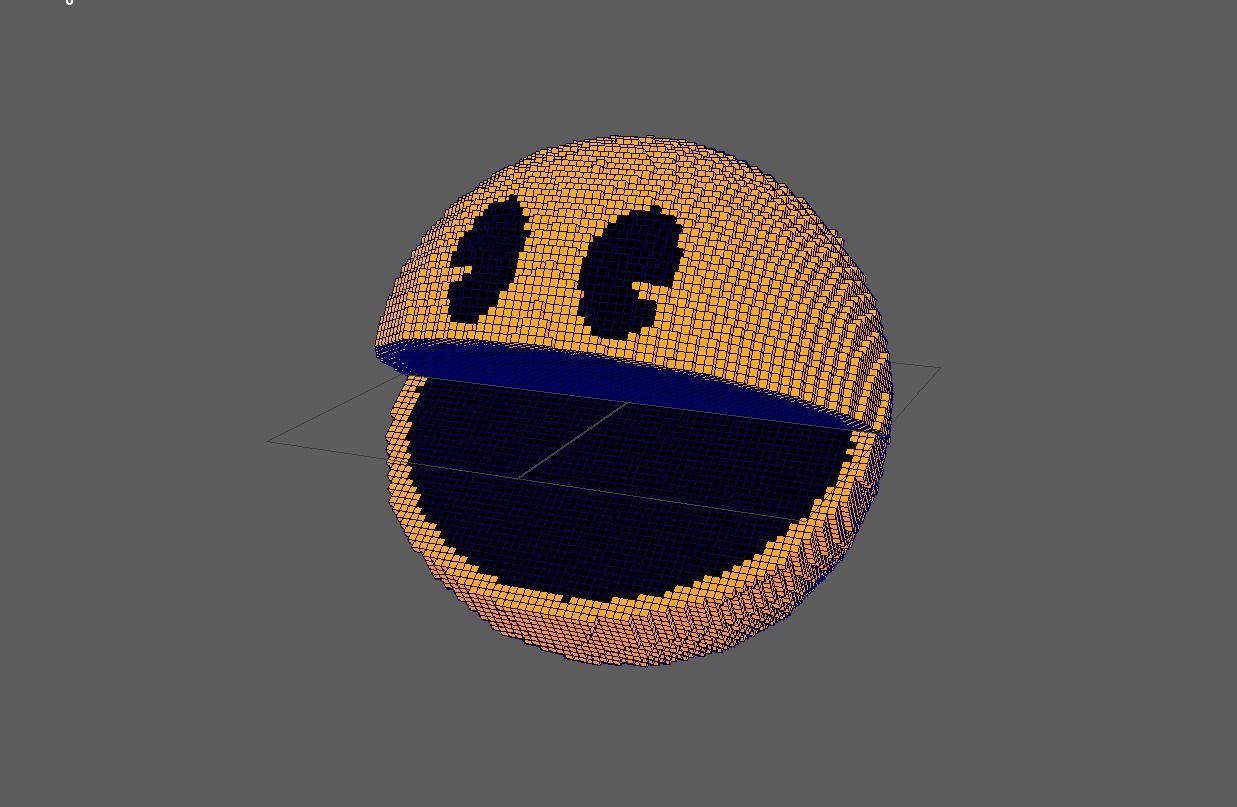 Pac-man 3D model Low-poly 3D model_3