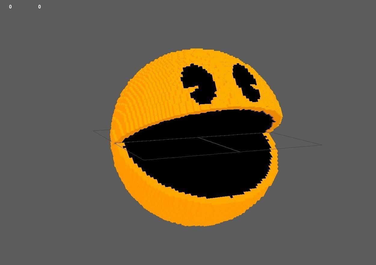 Pac-man 3D model Low-poly 3D model_1