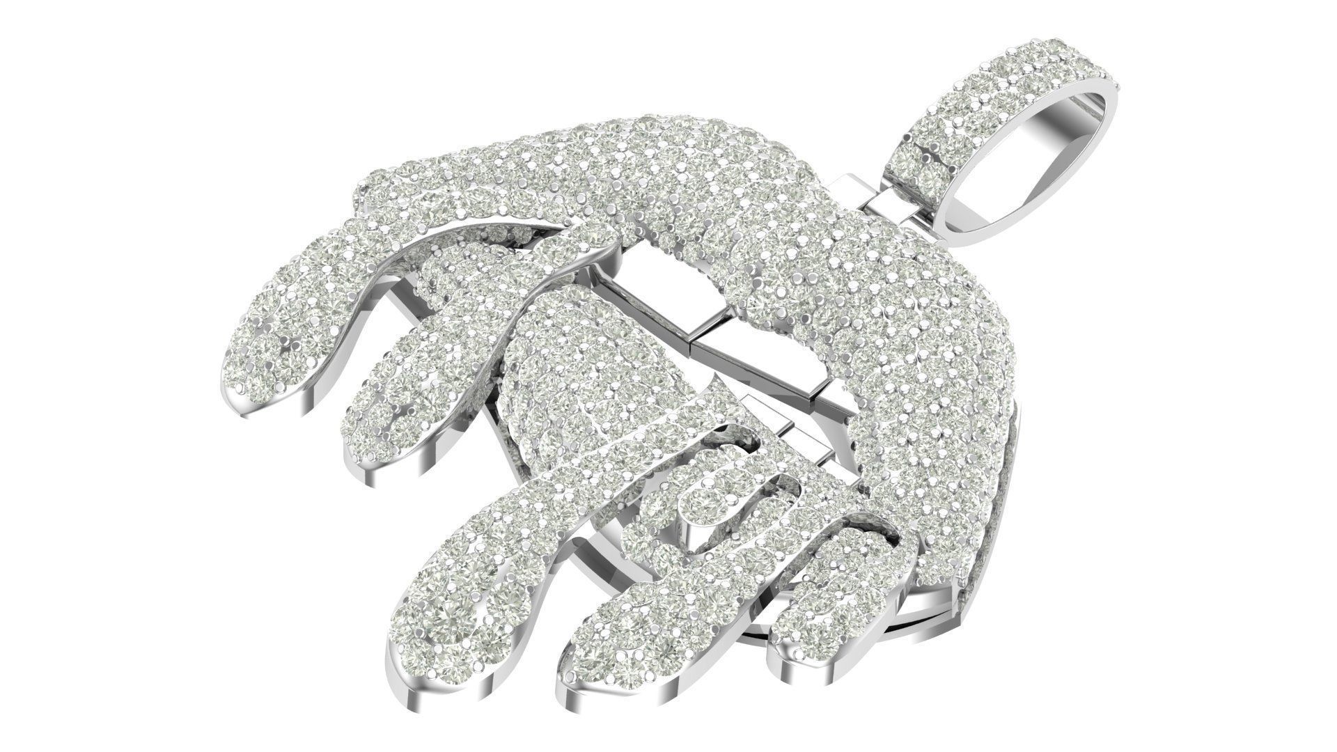  lips hiphop pendant  3D print model_2