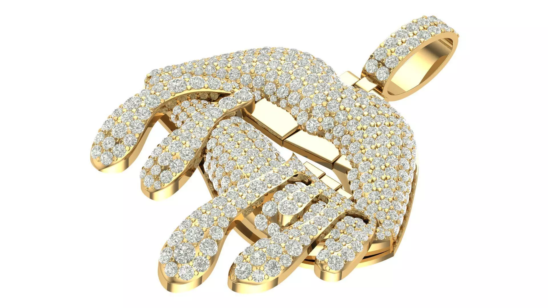  lips hiphop pendant  3D print model_0