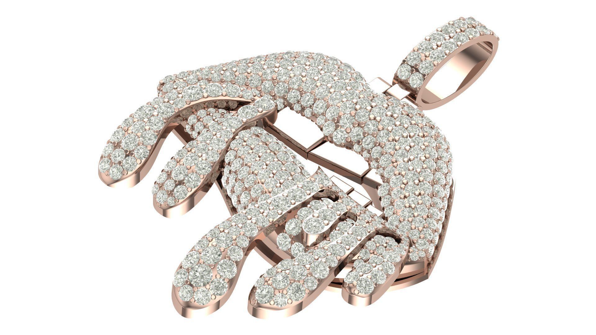  lips hiphop pendant  3D print model_1