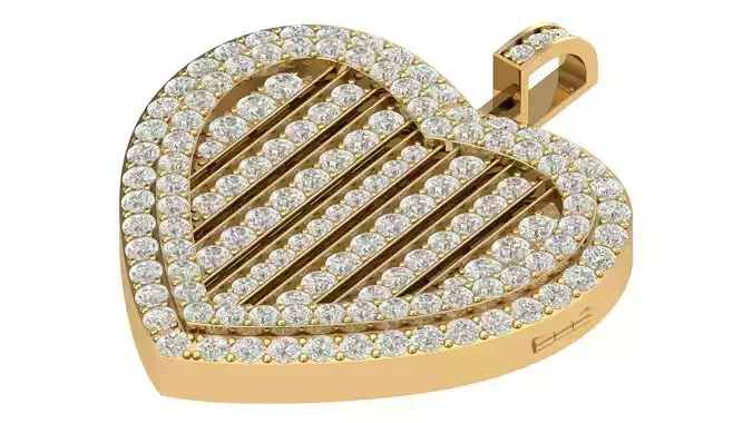 Heart  hiphop pendant