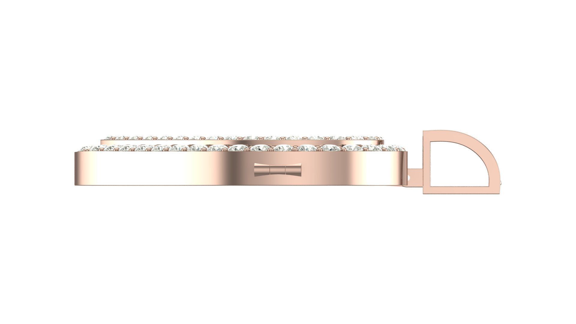 Heart  hiphop pendant 3D print model_10