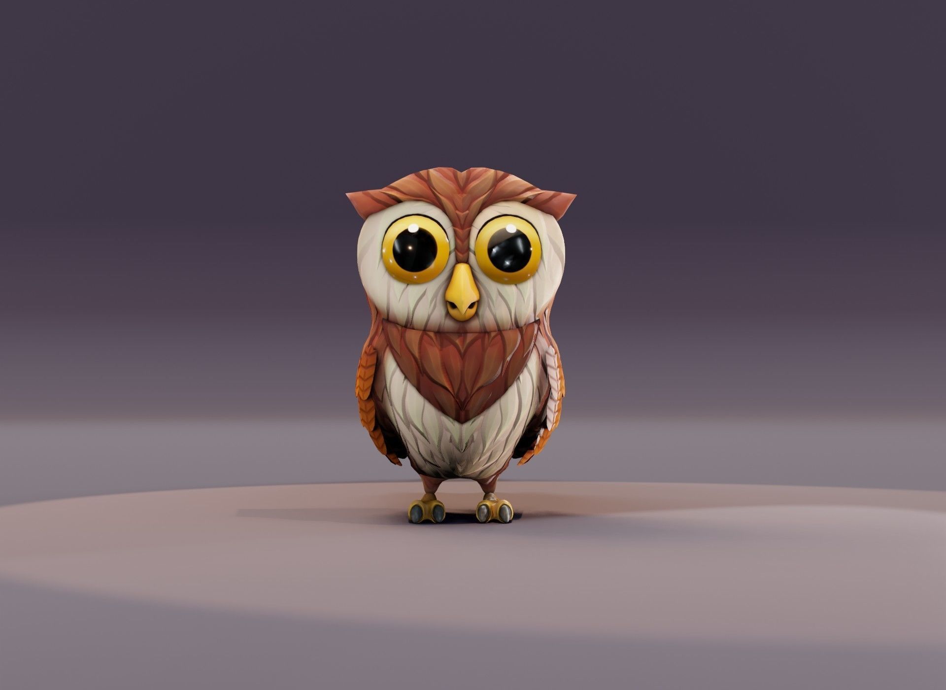 Animated Owl and Frog 3D Model Collection Low-poly 3D model_39