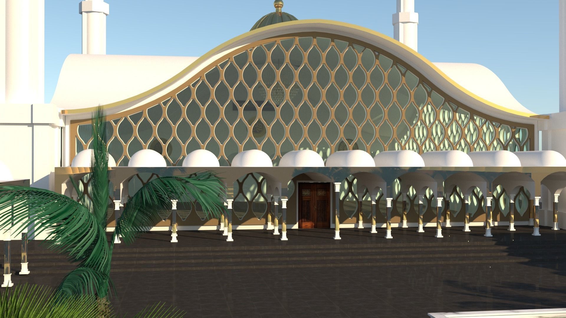 Mosque House of God 3D model_7