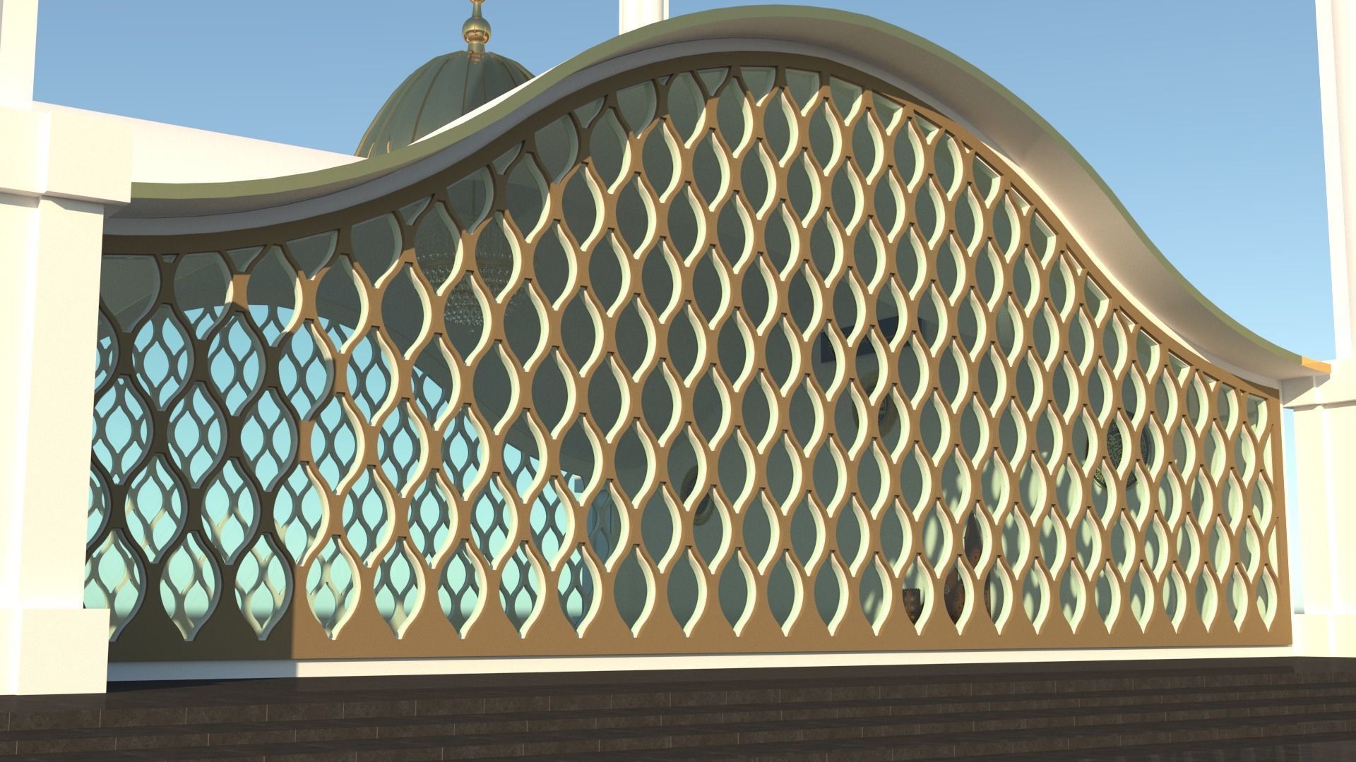 Mosque House of God 3D model_8