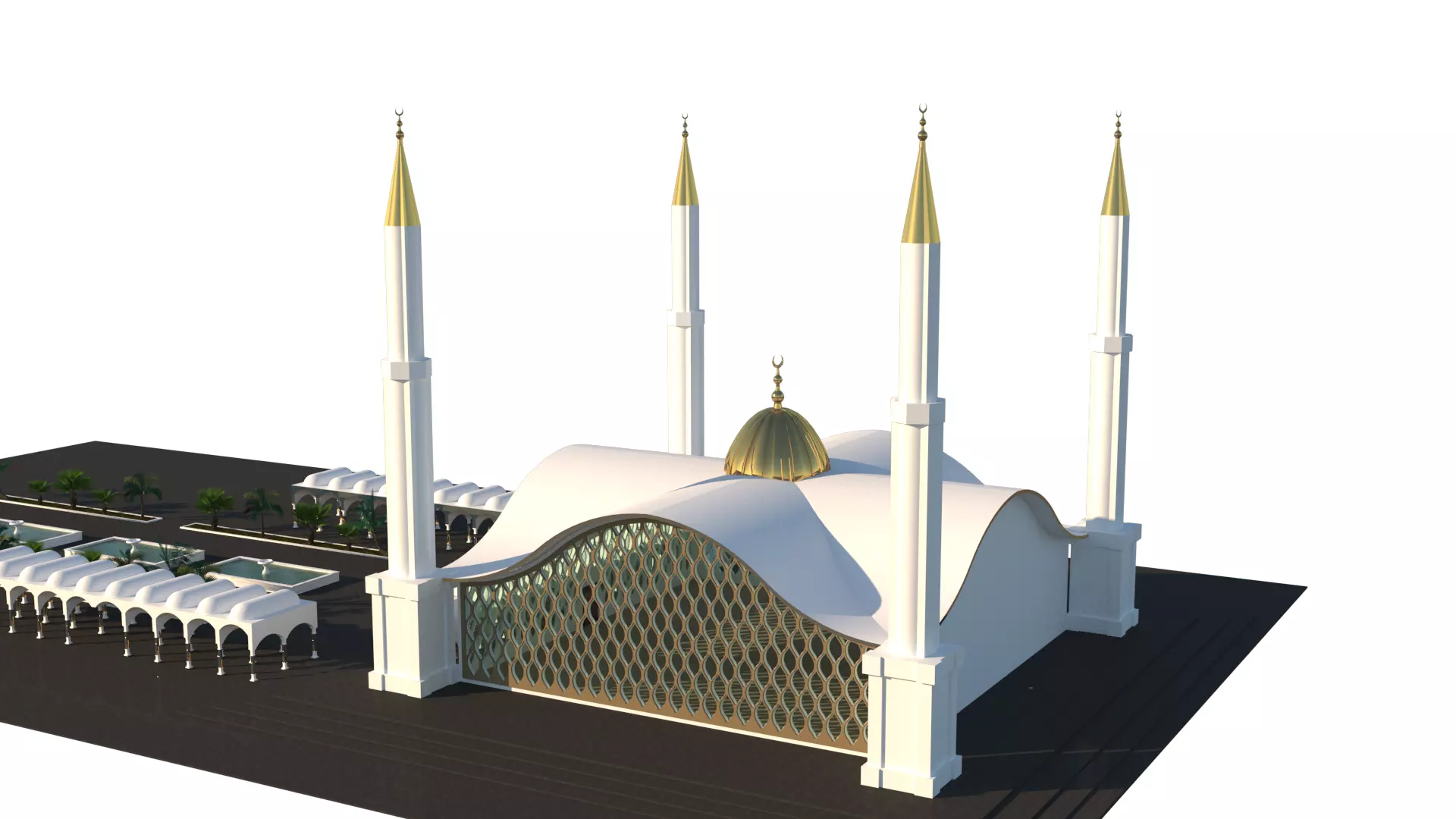 Mosque House of God 3D model_0