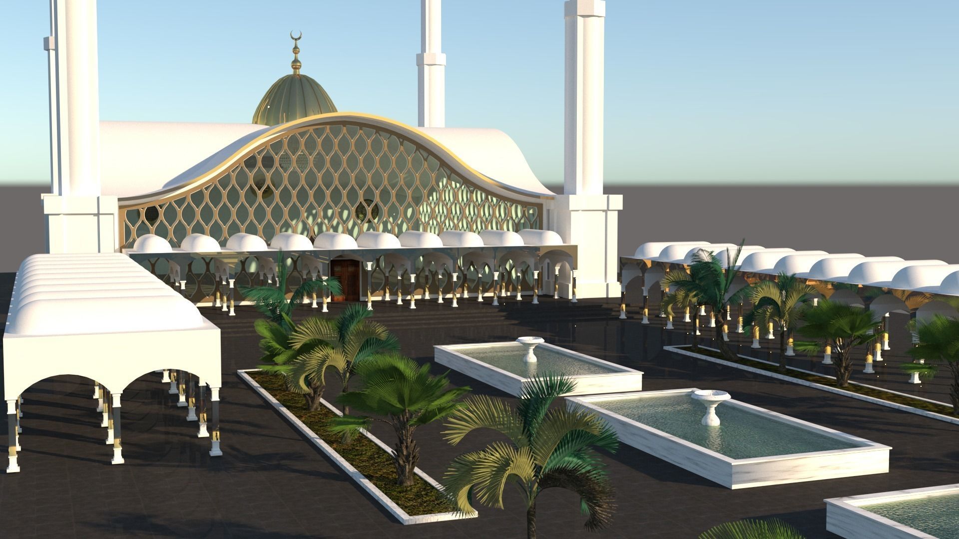 Mosque House of God 3D model_5