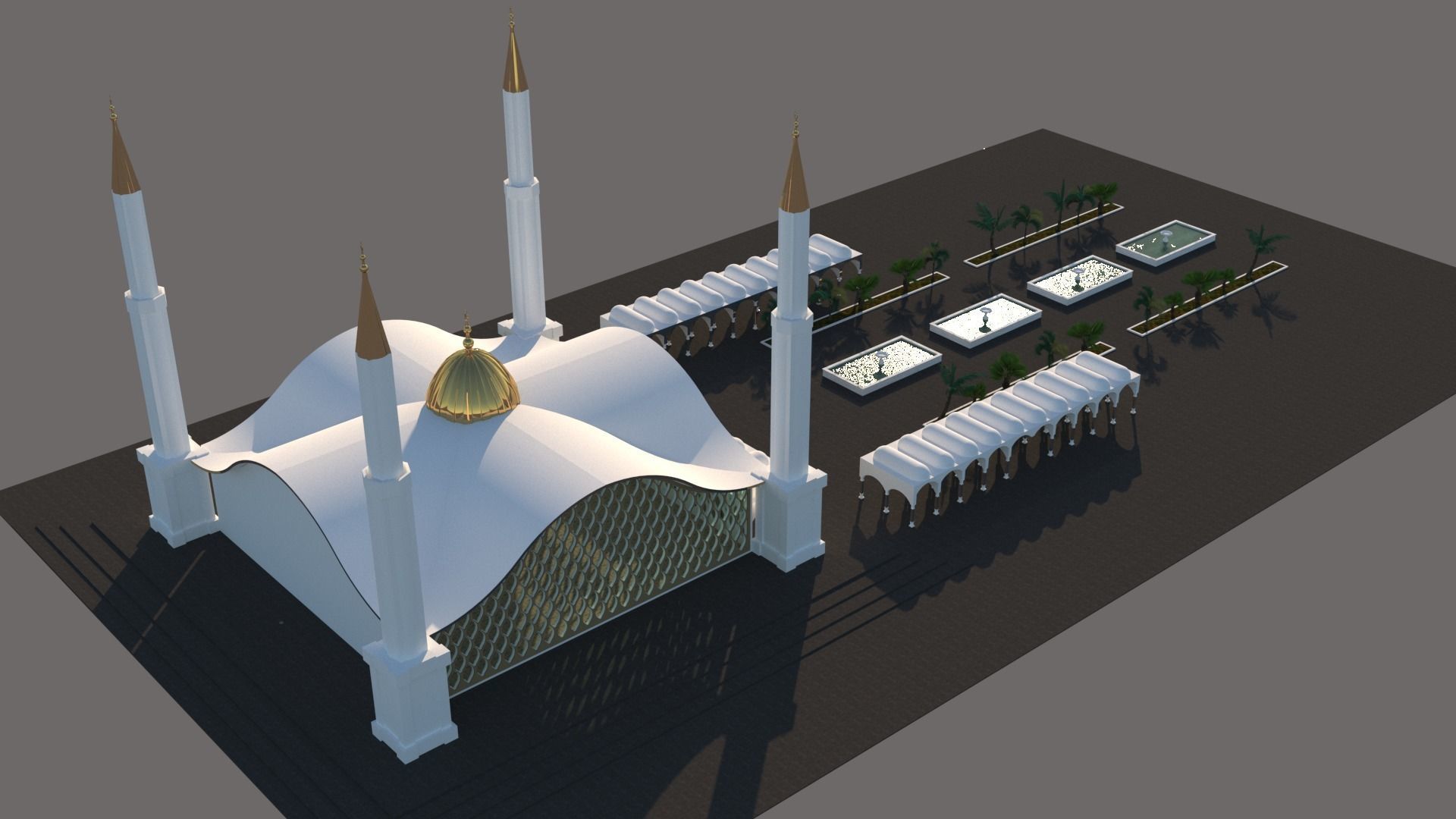 Mosque House of God 3D model_1