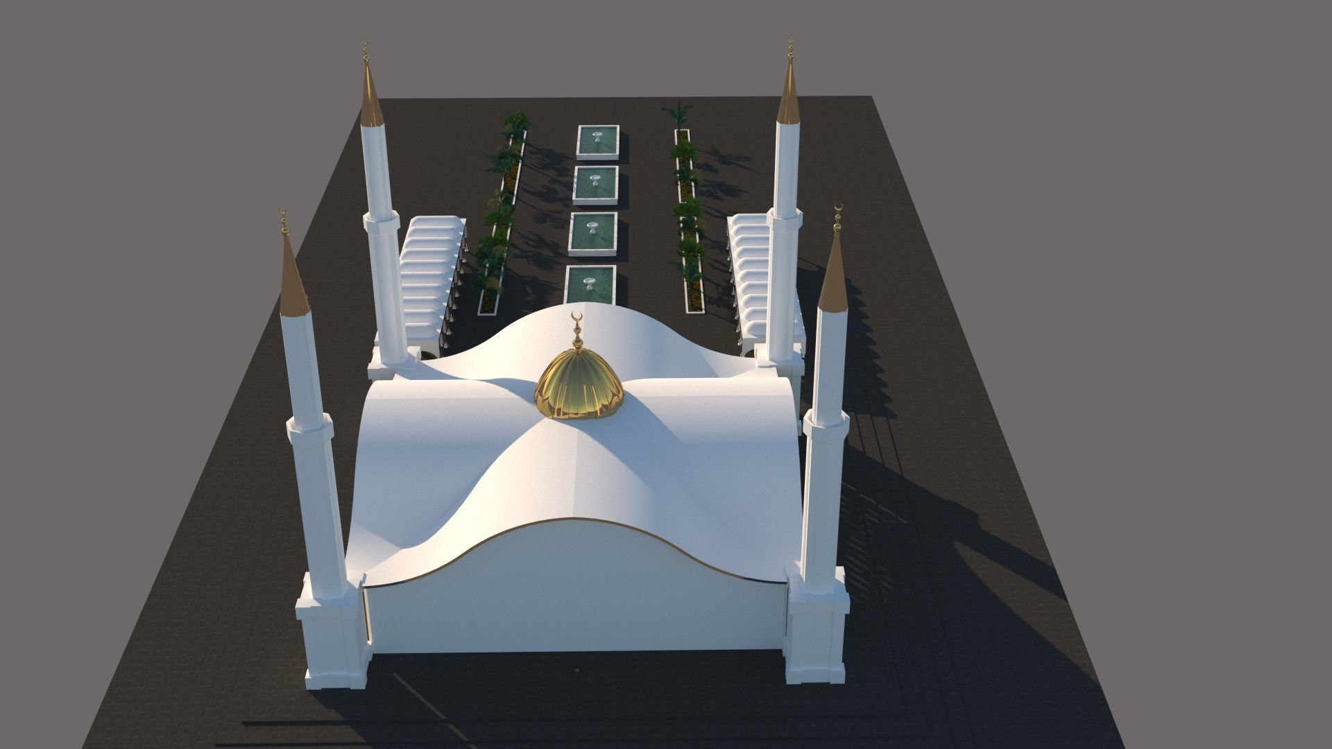 Mosque House of God 3D model_4