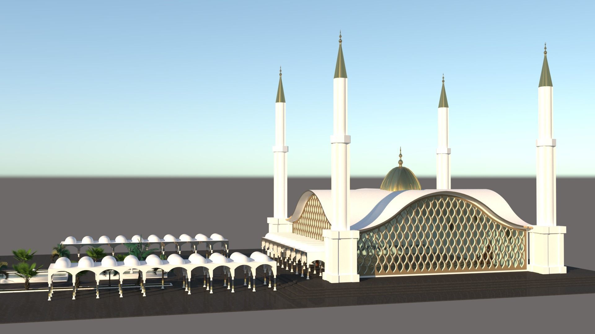 Mosque House of God 3D model_2