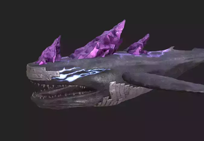 Demon Whale PBR Low-poly 3D model